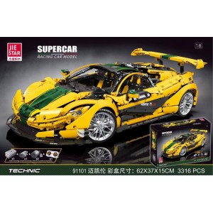 Jie Star 91101 McLaren P1 Hypercar 1:8 (Static Version, Yellow)