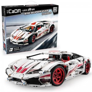 CaDa C61018 Lamborghini Huracan LP 610 Super Car (White, Static Version)