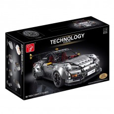 TGL T5026A Porsche 911 GT2 RS (Galvanized Metal Silver) Static Version 1:8 Building Block | 3,389 PCS