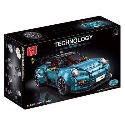 TGL T5026B Porsche 911 GT2 RS (Galvanized Metal Blue) Static Version 1:8 Building Block | 3,389 PCS
