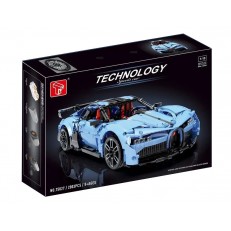 TGL T5027A Bugatti Chiron Sports Car (Blue, Static Version) 1:10 Building Block | 2003 PCS