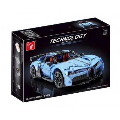 TGL T5027A Bugatti Chiron Sports Car (Blue, Static Version) 1:10 Building Block | 2003 PCS