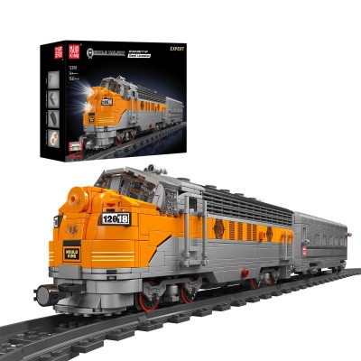 Mould King 12018 Train USA EMD F7 WP Diesel Locomotive | 1,541 PCS